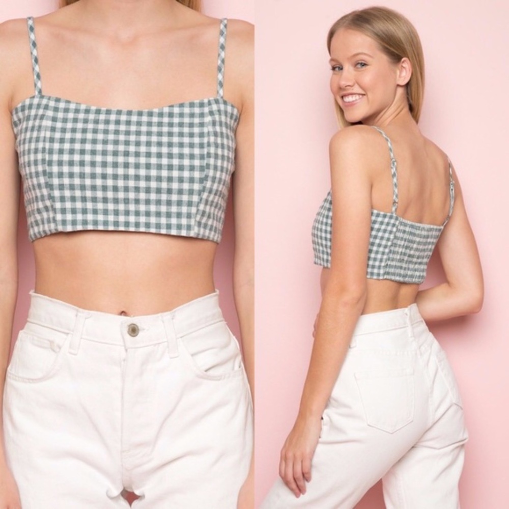 Brandy Melville Gingham Crop Top (NWT)